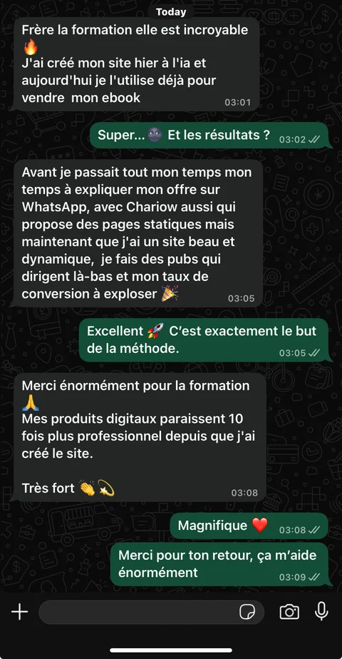 Retour d'un client